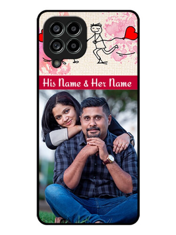 Custom Galaxy M53 5G Photo Printing on Glass Case - You and Me Case Design