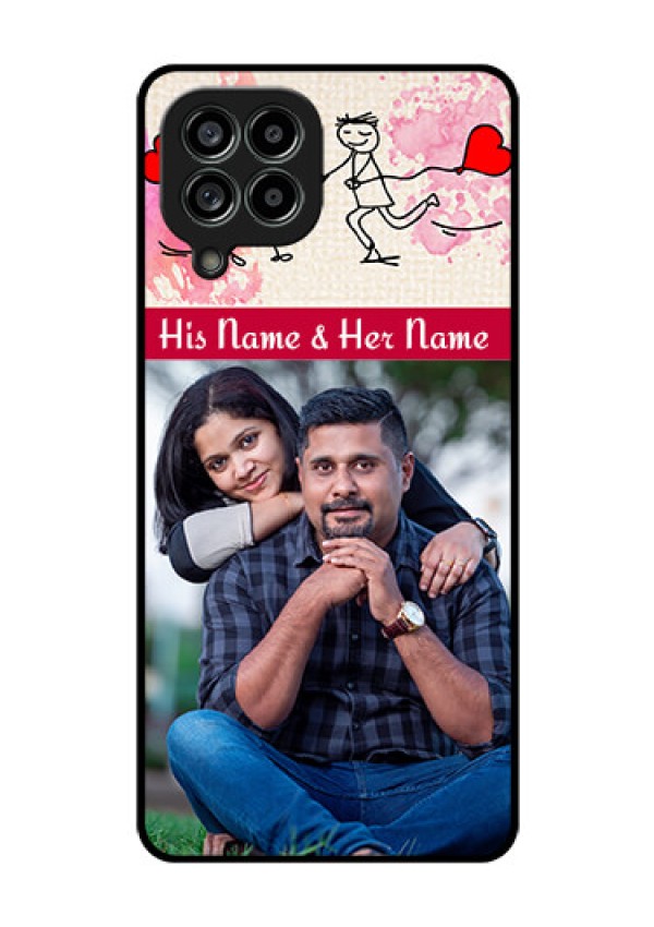 Galaxy M53 5G Photo Printing on Glass Case - You and Me Case Design