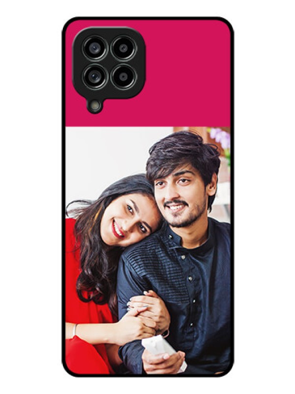 Custom Galaxy M53 5G Custom Glass Mobile Case - Anniversary Cover Design