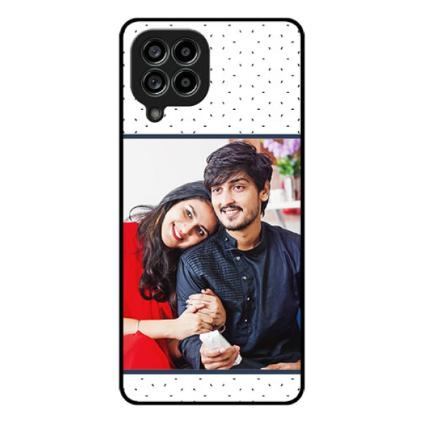 Galaxy M53 5G Personalized Glass Phone Case - Premium Dot Design