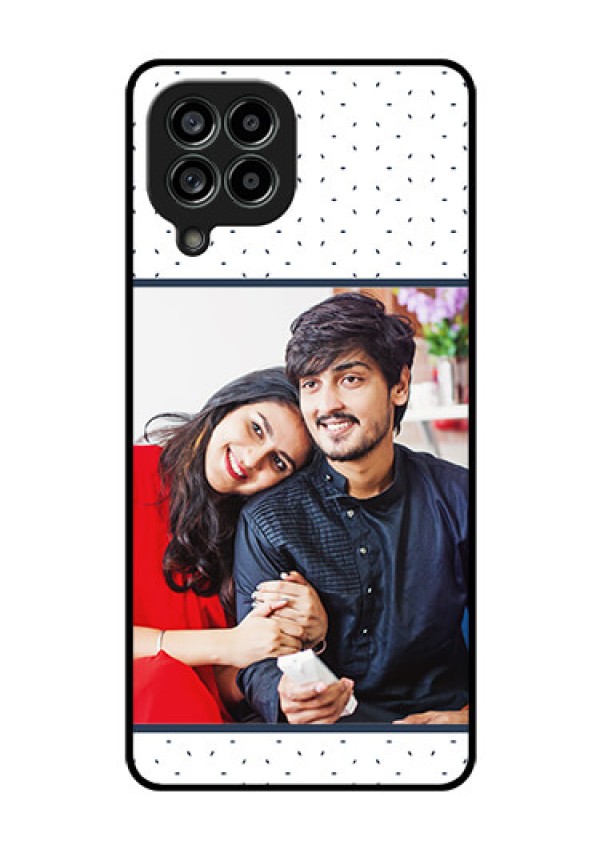 Galaxy M53 5G Personalized Glass Phone Case - Premium Dot Design