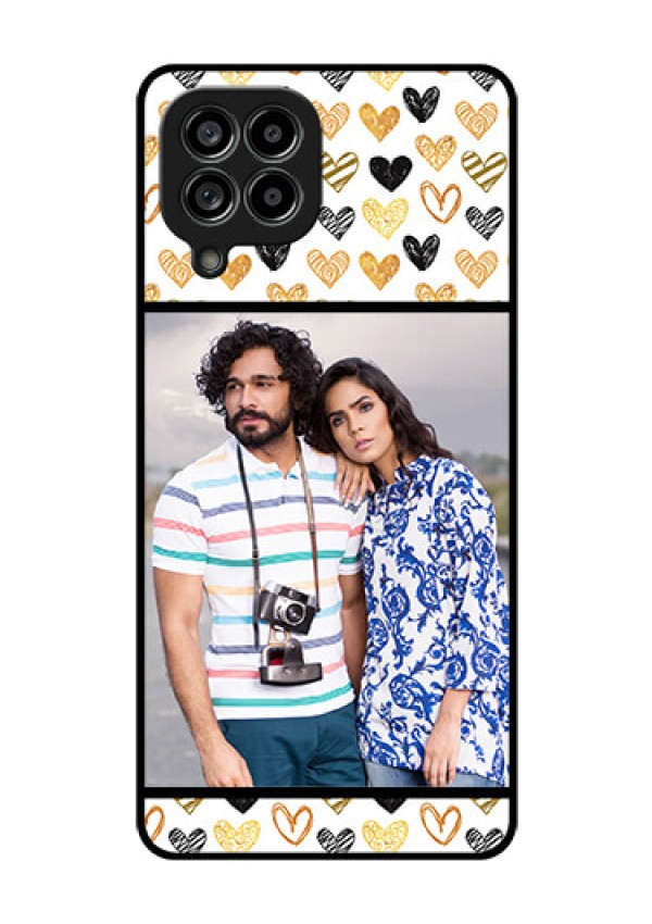 Galaxy M53 5G Photo Printing on Glass Case - Love Symbol Design