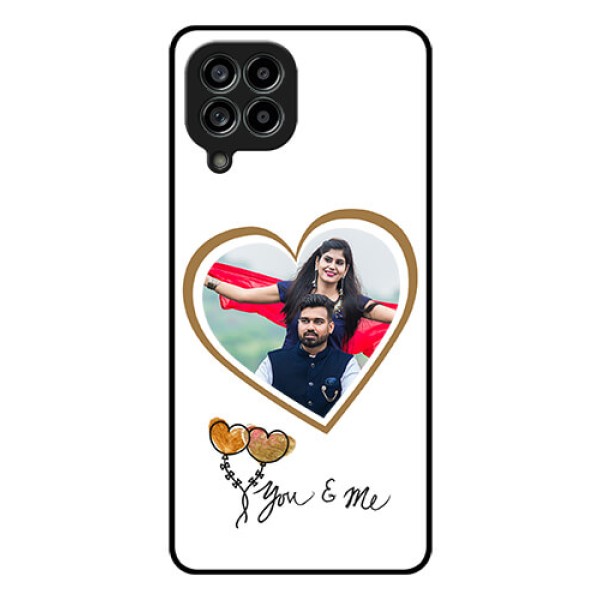 Galaxy M53 5G Custom Glass Mobile Case - You & Me Design