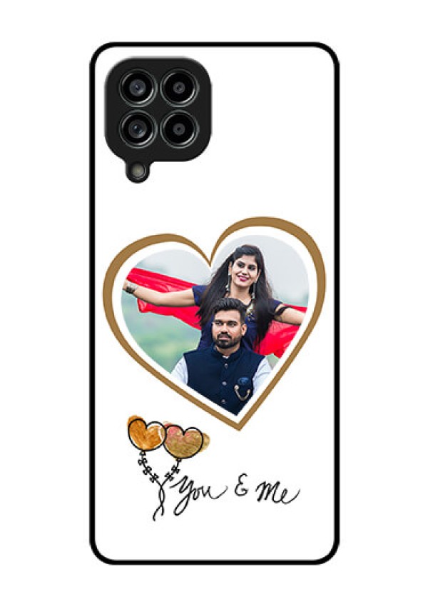 Galaxy M53 5G Custom Glass Mobile Case - You & Me Design