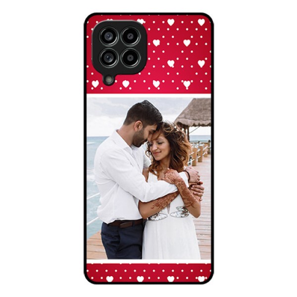 Galaxy M53 5G Photo Printing on Glass Case - Hearts Mobile Case Design Galaxy M53 5G Photo Printing on Glass Case - Hearts Mobile Case Design