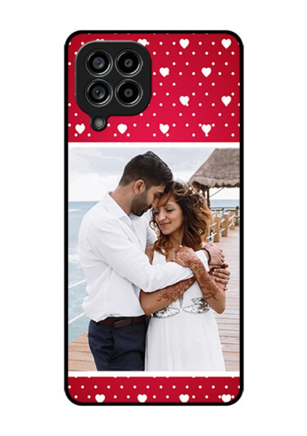 Galaxy M53 5G Photo Printing on Glass Case - Hearts Mobile Case Design