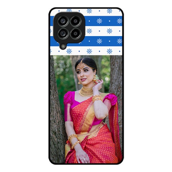 Galaxy M53 5G Photo Printing on Glass Case - Snow Pattern Design