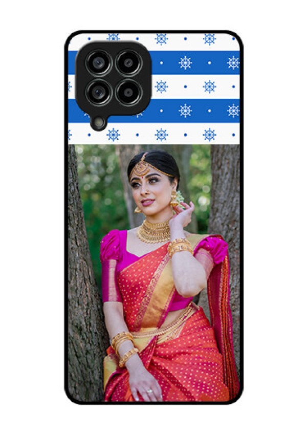 Galaxy M53 5G Photo Printing on Glass Case - Snow Pattern Design