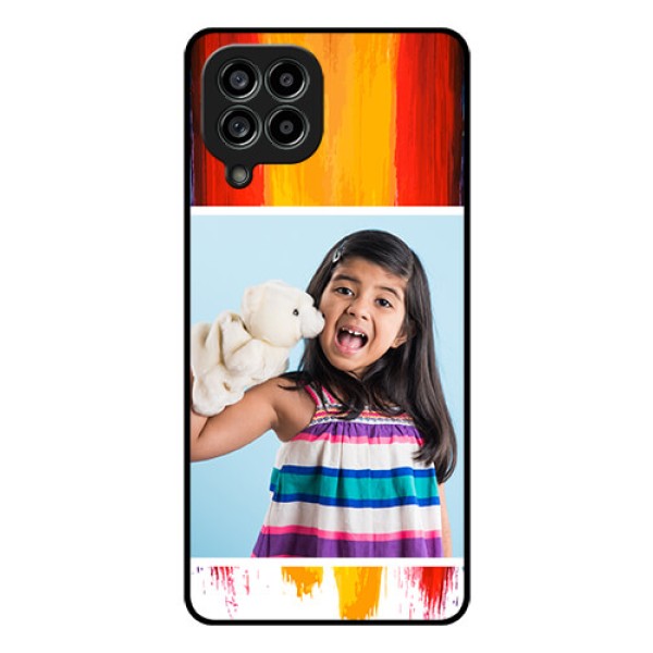 Galaxy M53 5G Personalized Glass Phone Case - Multi Color Design