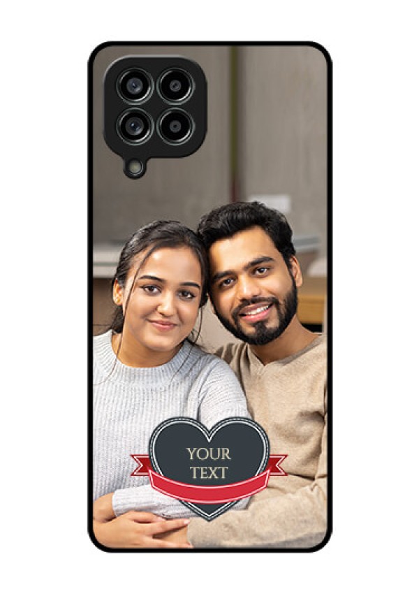 Galaxy M53 5G Custom Glass Phone Case - Just Married Couple Design