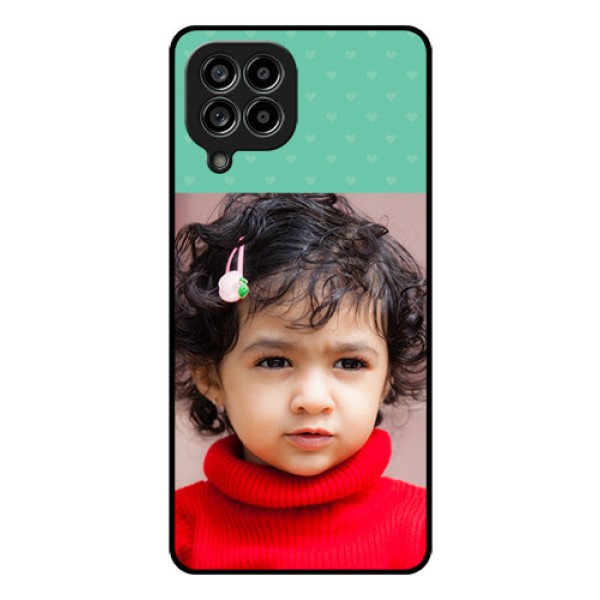 Galaxy M53 5G Custom Glass Phone Case - Lovers Picture Design