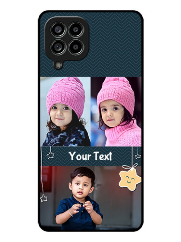 Custom Galaxy M53 5G Custom Glass Mobile Case - Hanging Stars Design