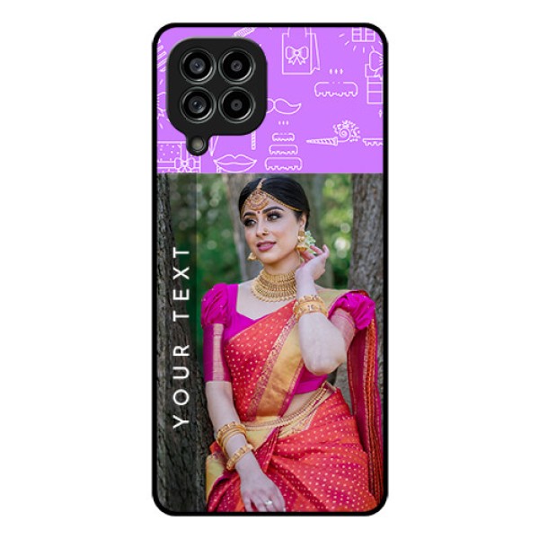 Galaxy M53 5G Custom Glass Mobile Case - Birthday Icons Design