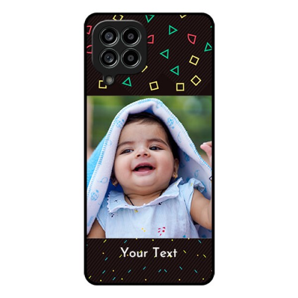 Galaxy M53 5G Custom Glass Phone Case - with confetti birthday design Galaxy M53 5G Custom Glass Phone Case - with confetti birthday design