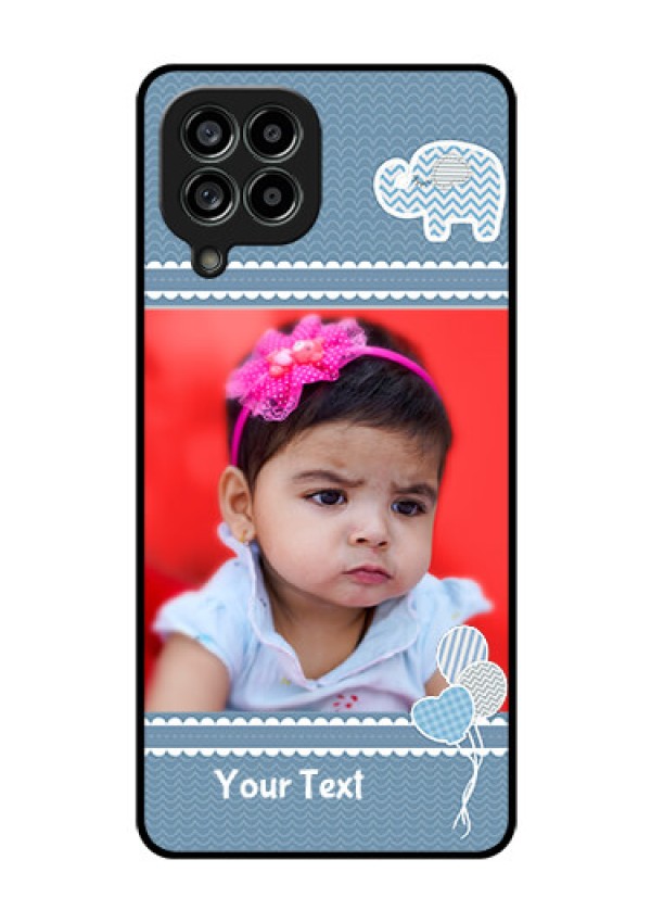 Galaxy M53 5G Photo Printing on Glass Case - with Kids Pattern Design