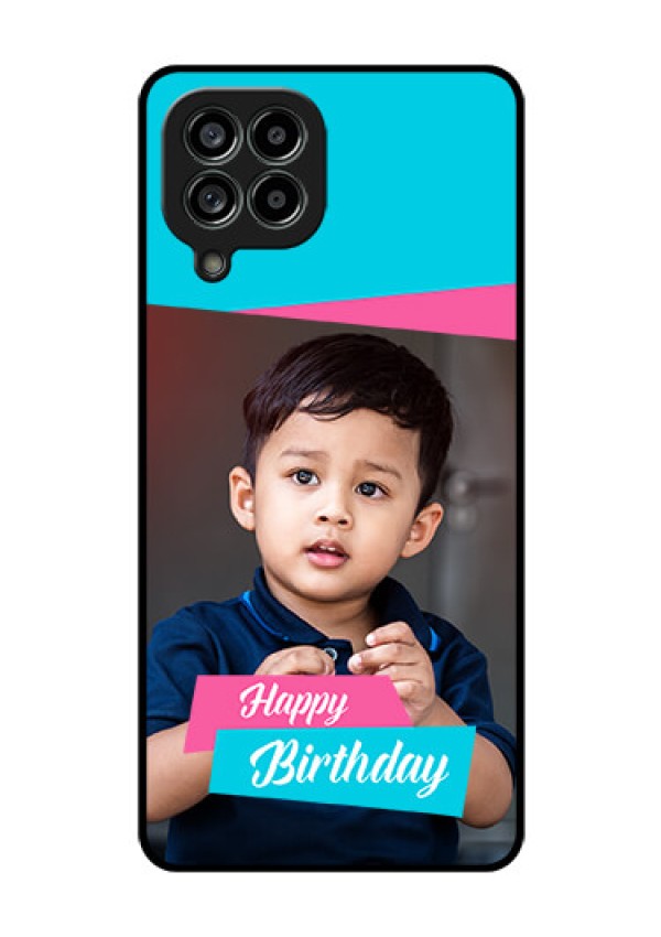 Galaxy M53 5G Personalized Glass Phone Case - Image Holder with 2 Color Design