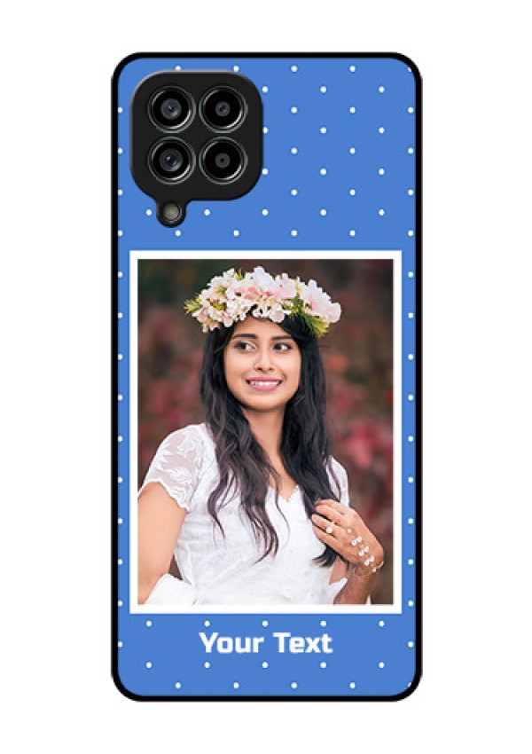 Galaxy M53 5G Photo Printing on Glass Case - Polka dots design