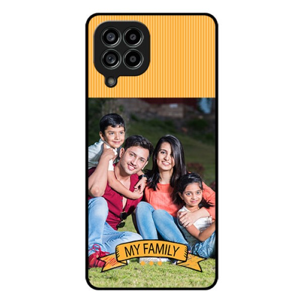 Galaxy M53 5G Custom Glass Phone Case - My Family Design