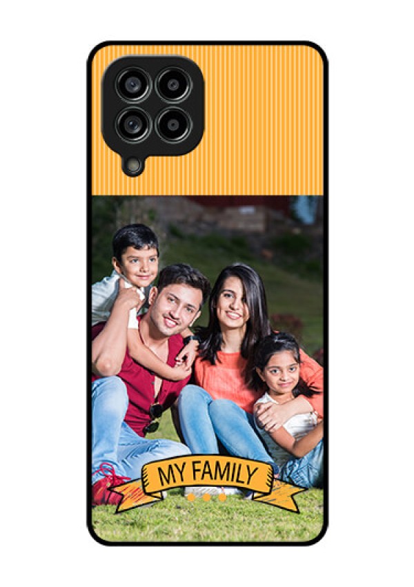 Galaxy M53 5G Custom Glass Phone Case - My Family Design