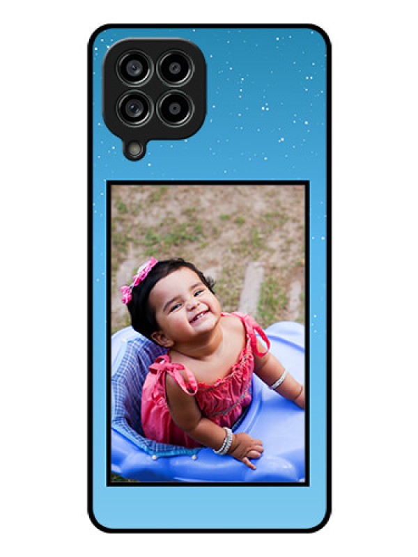 Custom Galaxy M53 5G Custom Glass Mobile Case - Wave Pattern Colorful Design