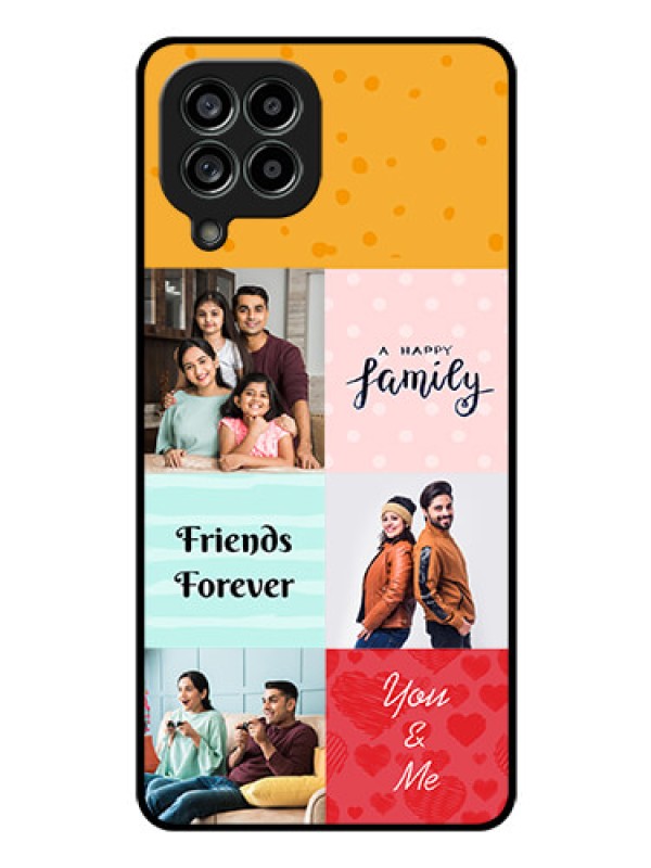 Custom Galaxy M53 5G Personalized Glass Phone Case - Images with Quotes Design