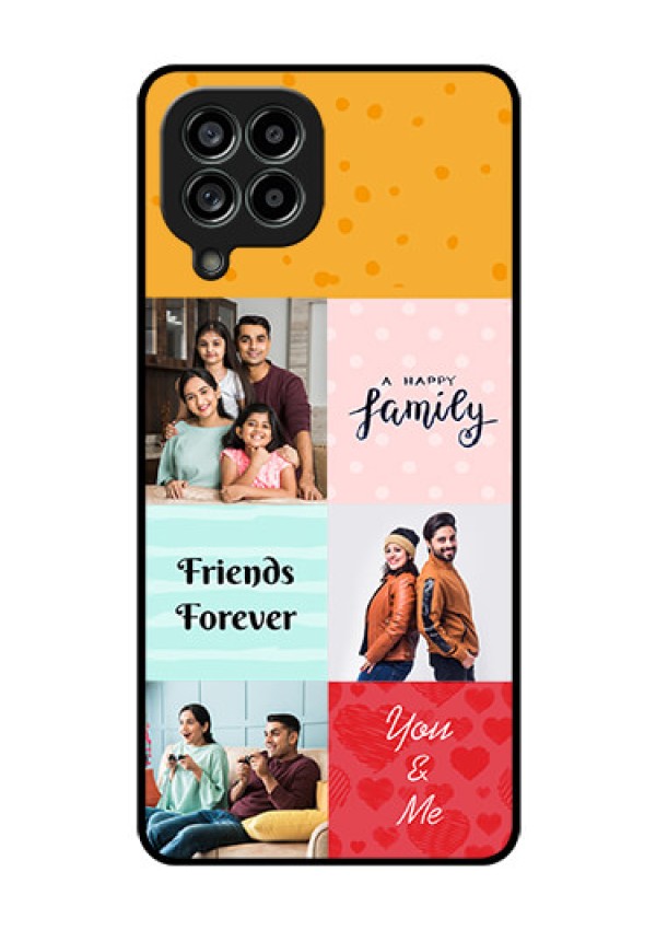 Galaxy M53 5G Personalized Glass Phone Case - Images with Quotes Design