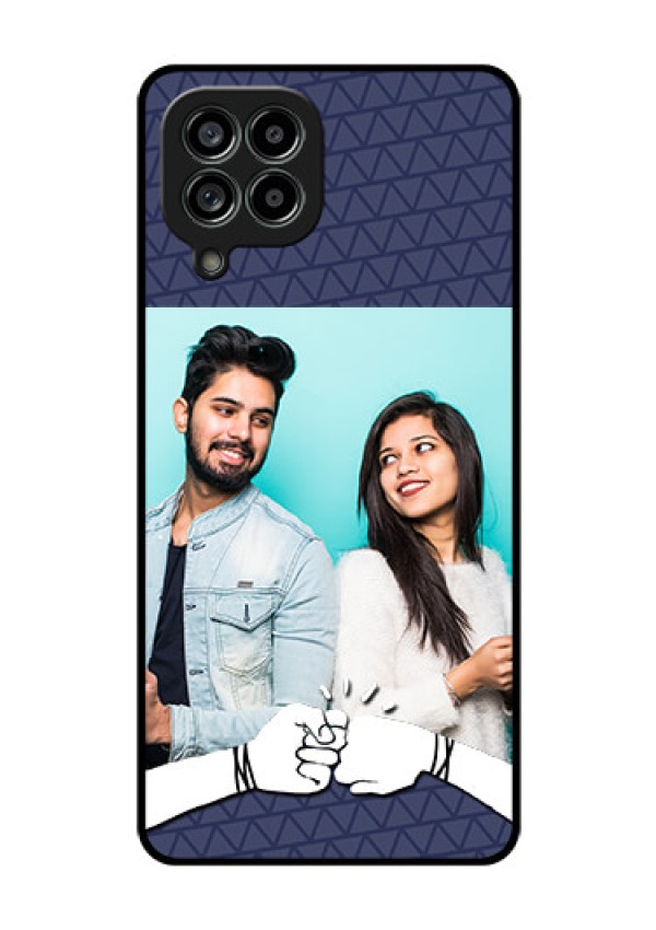 Galaxy M53 5G Photo Printing on Glass Case - with Best Friends Design