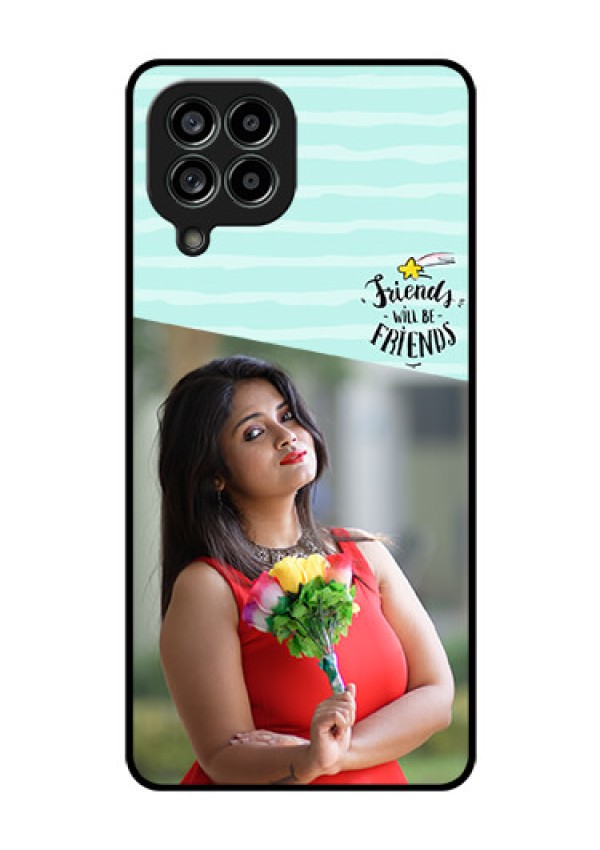 Galaxy M53 5G Custom Glass Phone Case - Friends Picture Icon Design