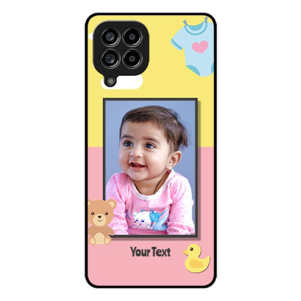 Galaxy M53 5G Photo Printing on Glass Case - Kids 2 Color Design