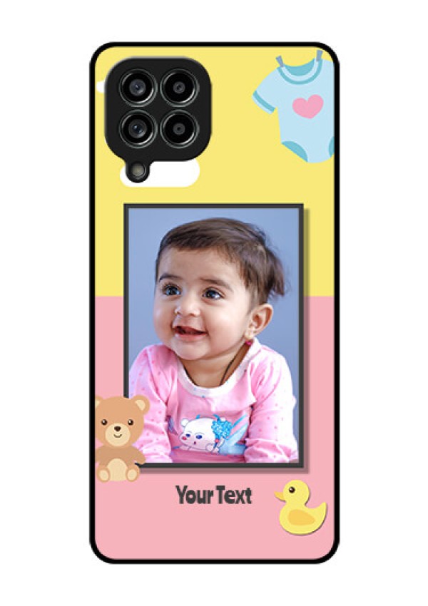Galaxy M53 5G Photo Printing on Glass Case - Kids 2 Color Design