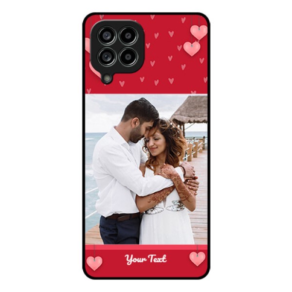 Galaxy M53 5G Custom Glass Phone Case - Valentines Day Design