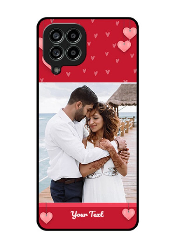 Galaxy M53 5G Custom Glass Phone Case - Valentines Day Design