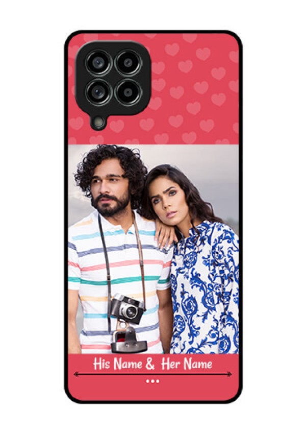 Galaxy M53 5G Photo Printing on Glass Case - Simple Love Design