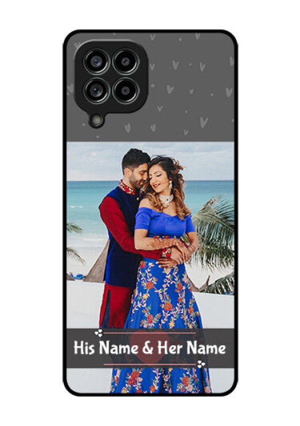 Galaxy M53 5G Custom Glass Mobile Case - Buy Love Design with Photo Online
