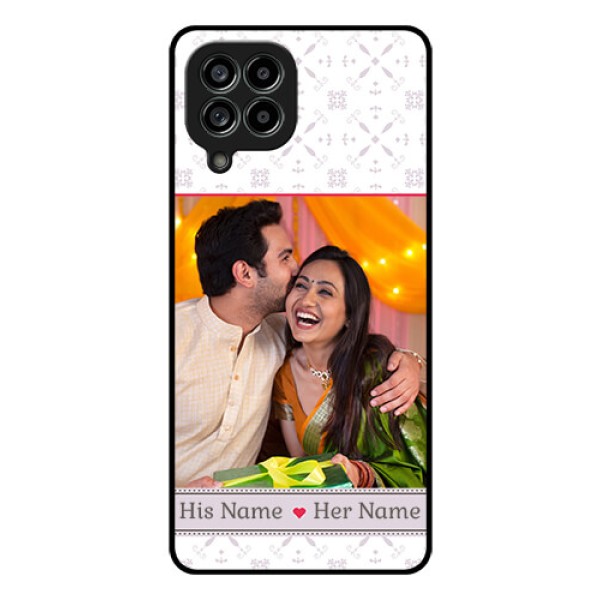 Galaxy M53 5G Custom Glass Mobile Case - with Photo and Ethnic Design Galaxy M53 5G Custom Glass Mobile Case - with Photo and Ethnic Design