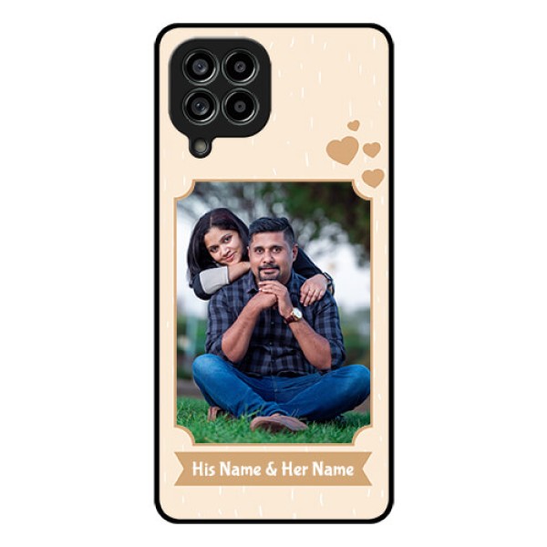 Galaxy M53 5G Custom Glass Phone Case - with confetti love design