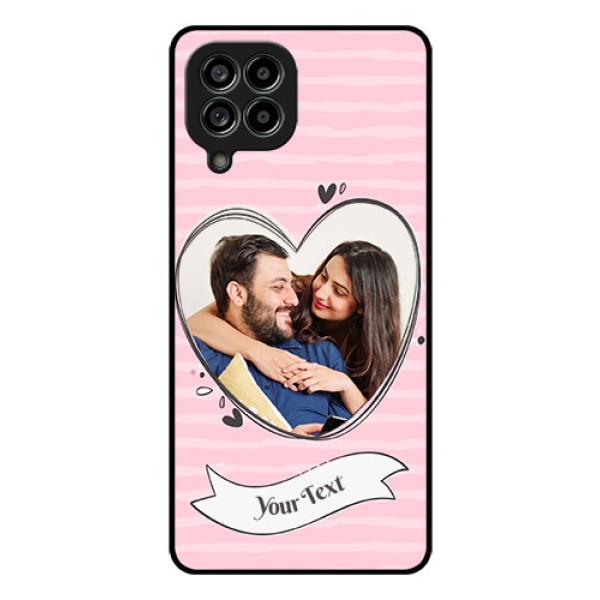 Galaxy M53 5G Custom Glass Phone Case - Vintage Heart Design