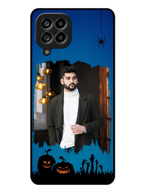 Custom Galaxy M53 5G Photo Printing on Glass Case - with pro Halloween design