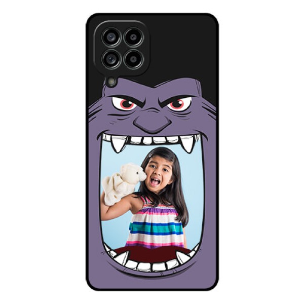 Galaxy M53 5G Custom Glass Phone Case - Angry Monster Design