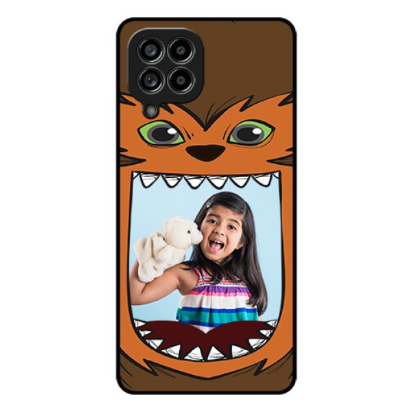 Galaxy M53 5G Photo Printing on Glass Case - Owl Monster Back Case Design Galaxy M53 5G Photo Printing on Glass Case - Owl Monster Back Case Design