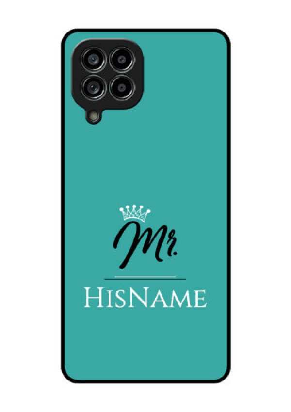 Galaxy M53 5G Custom Glass Phone Case Mr with Name