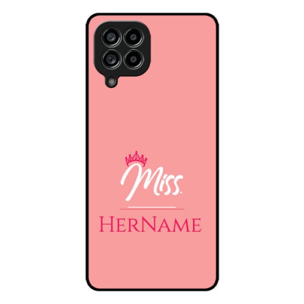 Galaxy M53 5G Custom Glass Phone Case Mrs with Name
