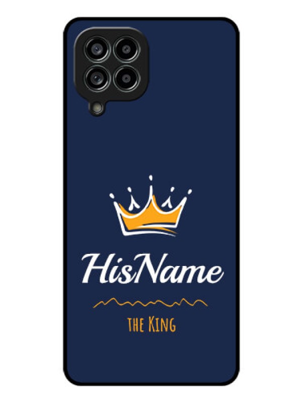 Custom Galaxy M53 5G Glass Phone Case King with Name