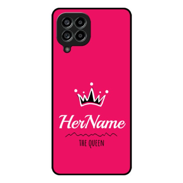 Galaxy M53 5G Glass Phone Case Queen with Name Galaxy M53 5G Glass Phone Case Queen with Name