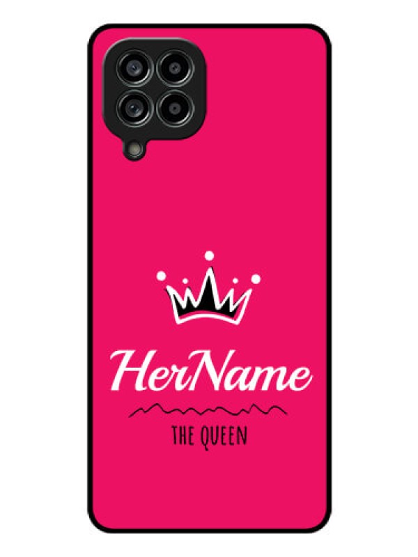 Custom Galaxy M53 5G Glass Phone Case Queen with Name