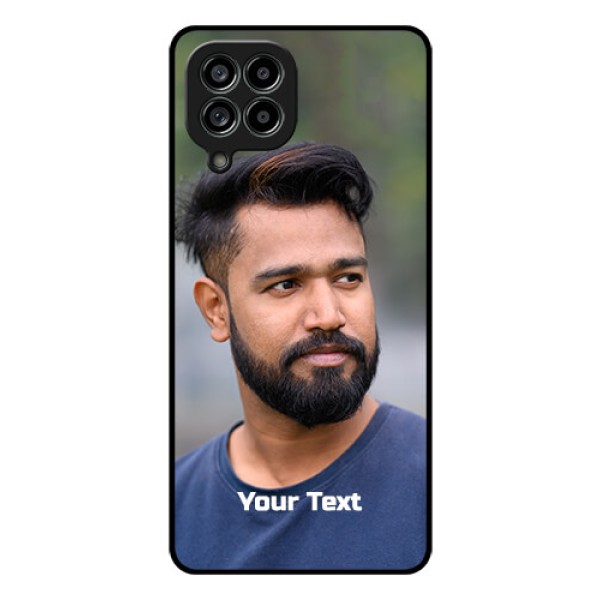 Galaxy M53 5G Glass Mobile Cover: Photo with Text