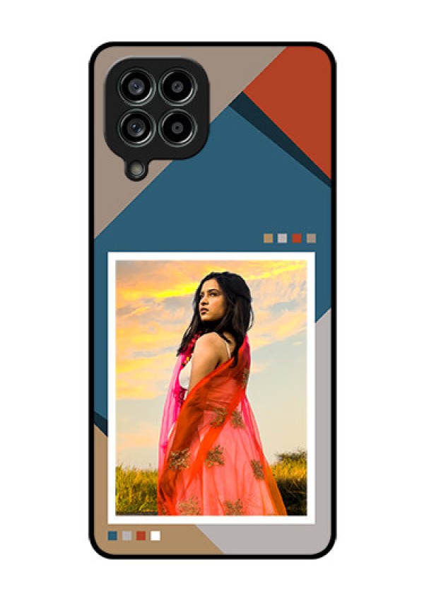 Galaxy M53 5G Personalized Glass Phone Case - Retro color pallet Design
