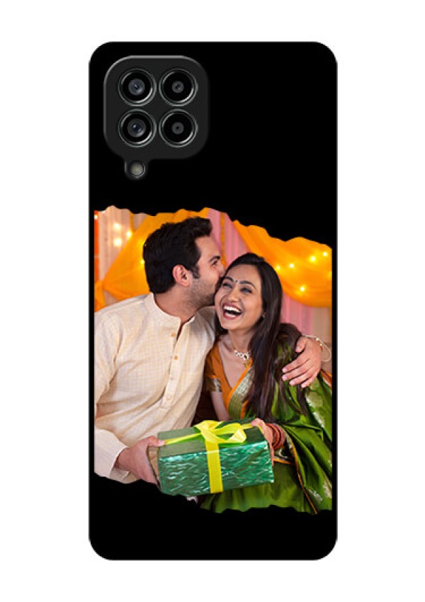 Galaxy M53 5G Custom Glass Phone Case - Tear-off Design