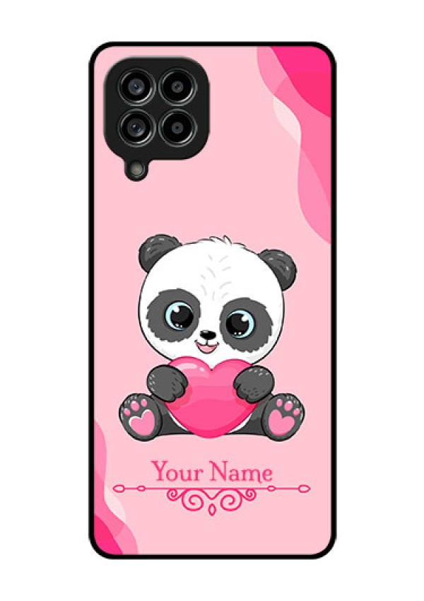 Galaxy M53 5G Custom Glass Mobile Case - Cute Panda Design
