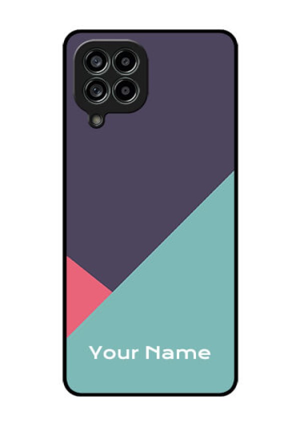 Galaxy M53 5G Custom Glass Mobile Case - Tri Color abstract Design